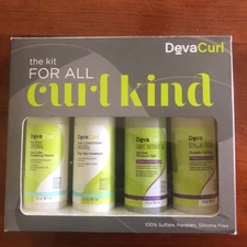 DEVACURL THE KIT FOR ALL CURL KIND 3 OZ EACH: CLEANSE CONDITION DEFINE GEL STYLE