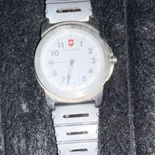 Vintage Swiss Army Victorinox Cavalry Field Watch with Black Rubber Strap