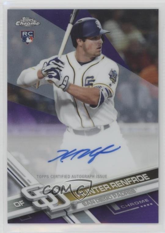 2017 Topps Chrome Rookie Purple Refractor 146/250 Hunter Renfroe #RA-HR Auto 4ud