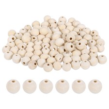 100Pcs 12mm Wood Beads, Unfinished Wooden Natural Beads Wood Spacer Beads