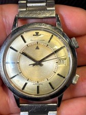 Jaeger-LeCoultre Vintage Automatic Date 37.5mm Silver Dial Steel Working Watch