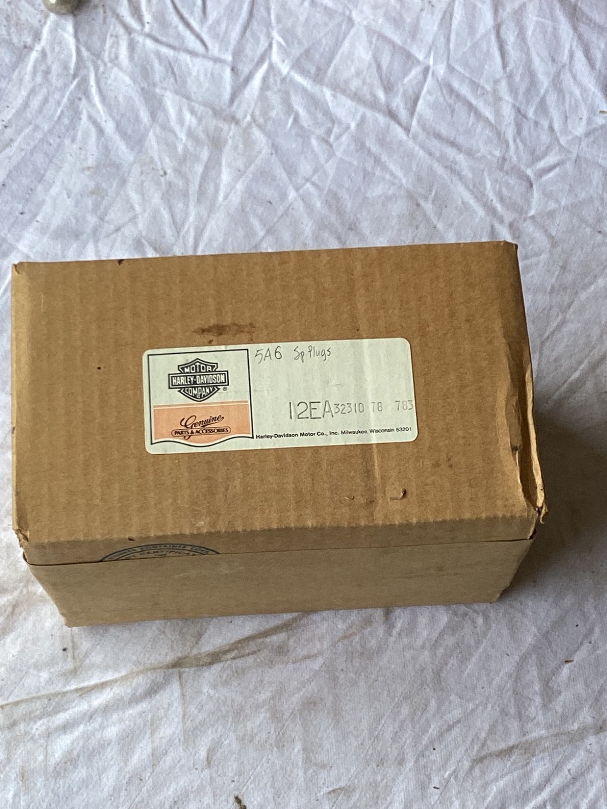 Harley Davidson NOS dealer stock unopened box of 5A6 spark plugs 32310-78