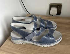 Lovely Ladies Fly Flot Blue Sandals Size 5 (38)