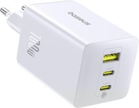Baseus Enerfill Usb C LadegeräT 100W, 3-Ports Usb C Netzteil, Pd LadegeräT Weiß