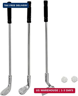 jojofuny Miniature Golf Set for Dollhouse, 1:12 Scale Alloy Mini Golf Clubs and