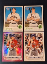 (4) Jake Meyers 2022 Topps Chrome PINK REFRACTOR Rookie Card #114 RC Astros