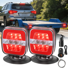 2X Wireless Trailer Lights, 2 Mounting Options Magnetic Trailer Light for Towing