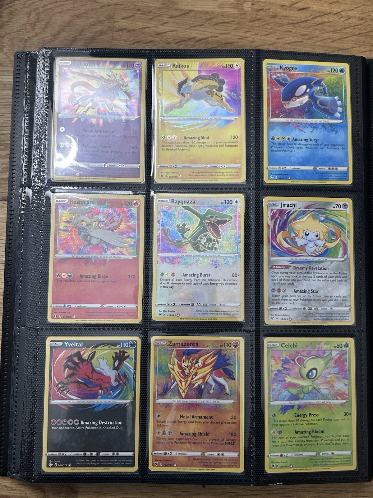 Set of Pokemon Amazing Rare Complete 9 Vivid Voltage & Shining Fates NM Lot