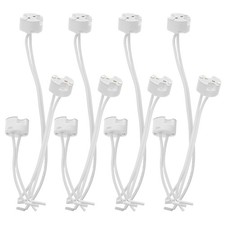 30 Pcs Ceramic Bulb Socket .3/Gu5.3/Mr16 Lamp Holder With Silicone Wire Cord