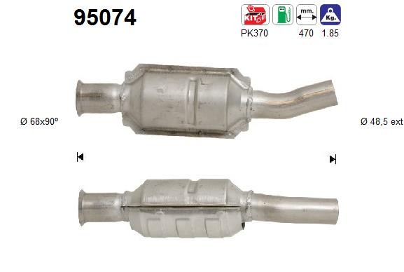 AS Katalysator Passend FüR Toyota Corolla Liftback _E11_ 1.6 __E11_ 95074-image