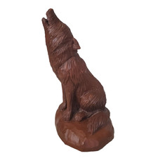 1992 HOWLING WOLF FIGURINE RED MILL MFG Resin Sculpture Handcrafted Made in USA