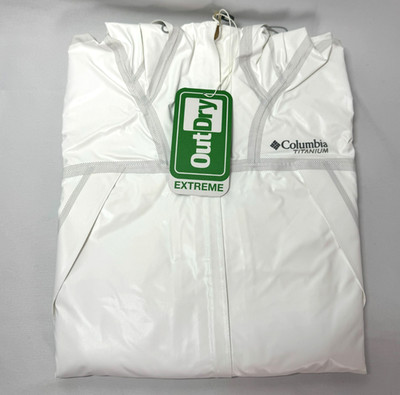 Columbia Titanium Outdry Extreme Waterproof Hooded Rain Jacket Shell Womens XL