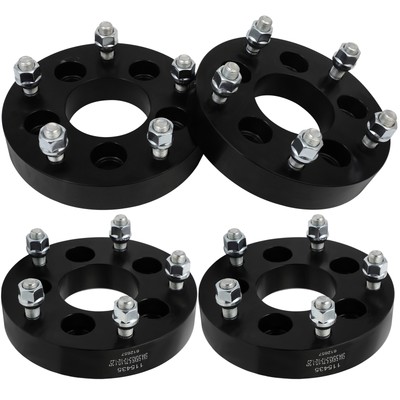 4Pcs 1.25'' 5x4.5 to 5x5.5 Wheel Adapters 1/2''x20 For Jeep Wrangler 1987-2006