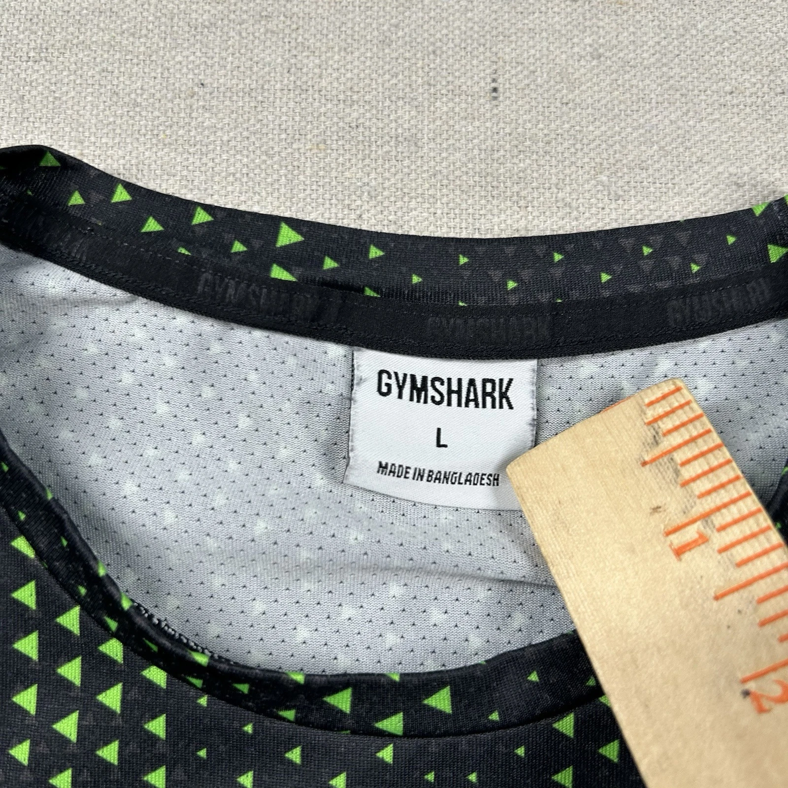 gymshark geometric stretch performance gym workout shirt
