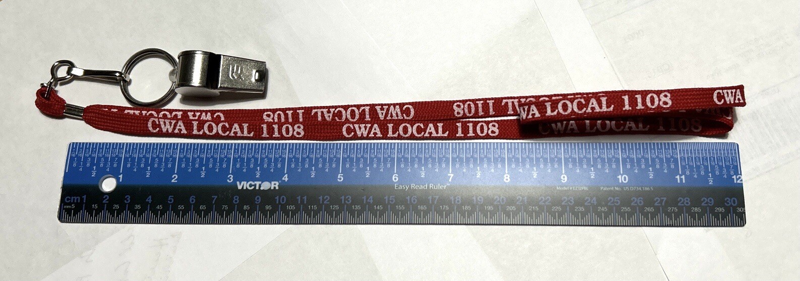 CUSTOM/PROMOTIONAL REFEREE COACH WHISTLE NYNEX VERIZON CWA LOCAL 1108 UNION LOGO