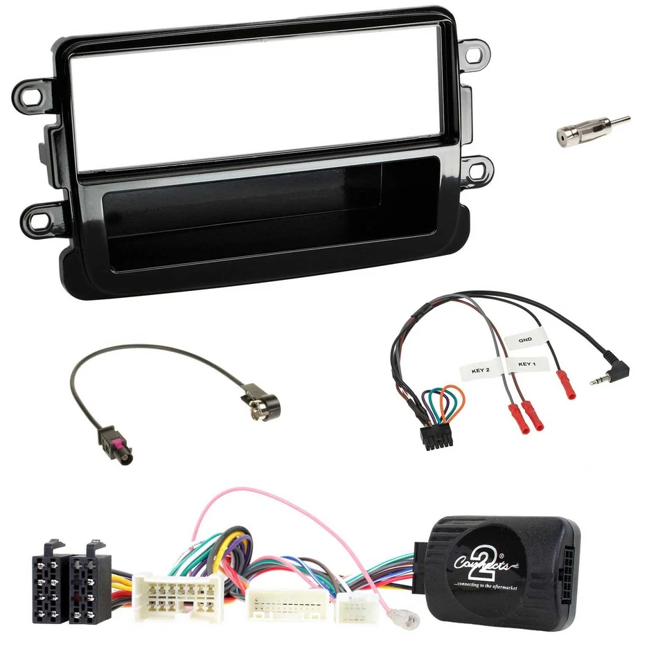 Pioneer DAB USB MP3 Lenkrad CD Autoradio für Dacia ab 2012 piano schwarz - Bild 3 von 4