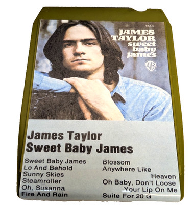 REBUILT ! James Taylor Sweet Baby James 8-Spur- Cartridge 1970 Grün A+ Stereo