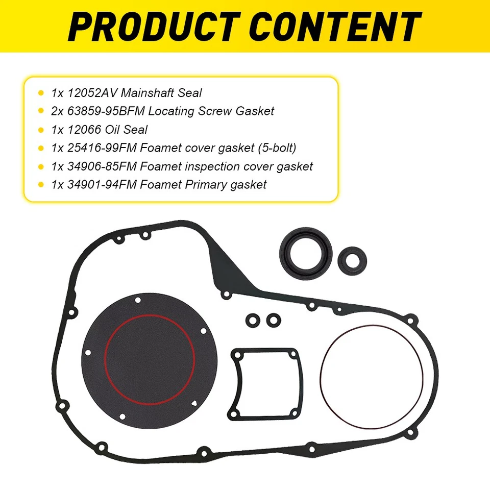 Комплект прокладок основной крышки сцепления King для Harley Electra Glide Road 1994-2005 годов выпуска - Изображение 4 из 4