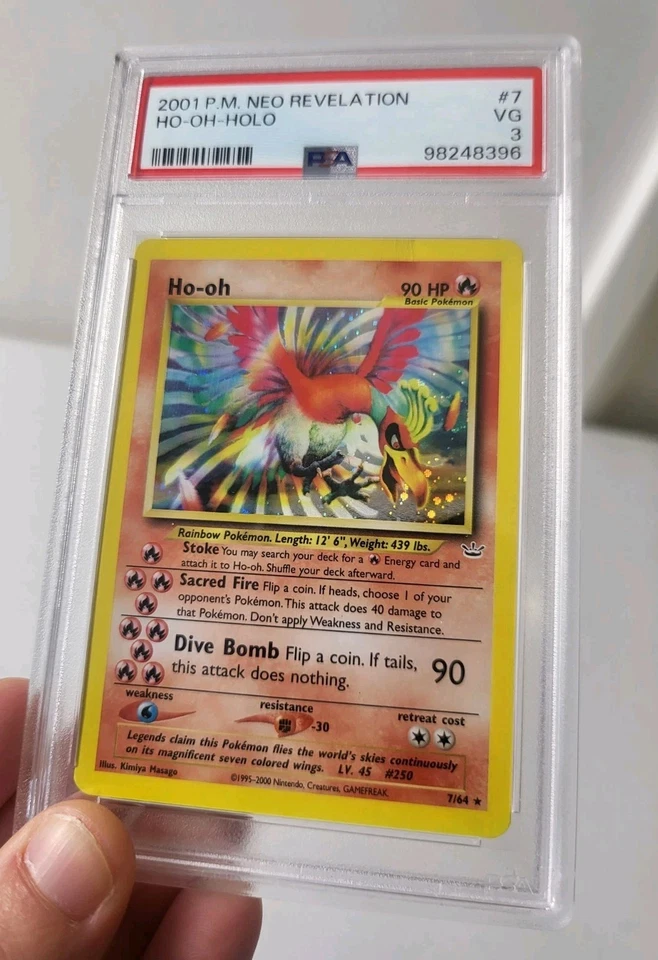 Ho-Oh 7/64 - Neo Revelation *PSA 3 - VG* Holo Rare Pokemon Card - Image 4 of 4