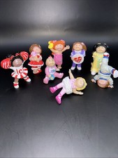 Vintage 1984 Cabbage Patch Kids Dolls Mini PVC Posable Lot Of 8 Figures Toy Set