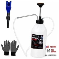 1.585 Quart Multi Purpose Hand Oil Transfer Pump with 39.5" Hose Funnel