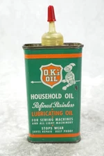 Vintage O.K.'s Household Lubricating Sewing Machine Oil Brewer S.S. Co. Chicago