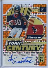 2022 Elite John Metchie Orange Rookie Autograph Card SSP #/25 - Texans RC Auto