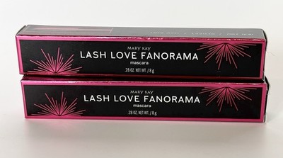 (2 Pack) Mary Kay LASH LOVE FANORAMA Mascara BLACK 142038 NEW IN BOX