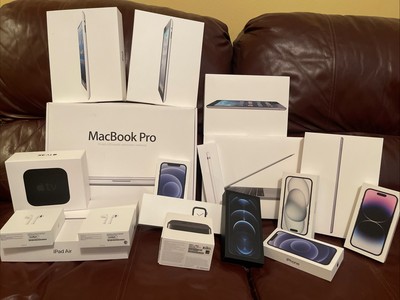 Lot of 18 Empty Apple Boxes - iPhone, MacBook, iPad,  AirPods, TV, Pencil, Watch