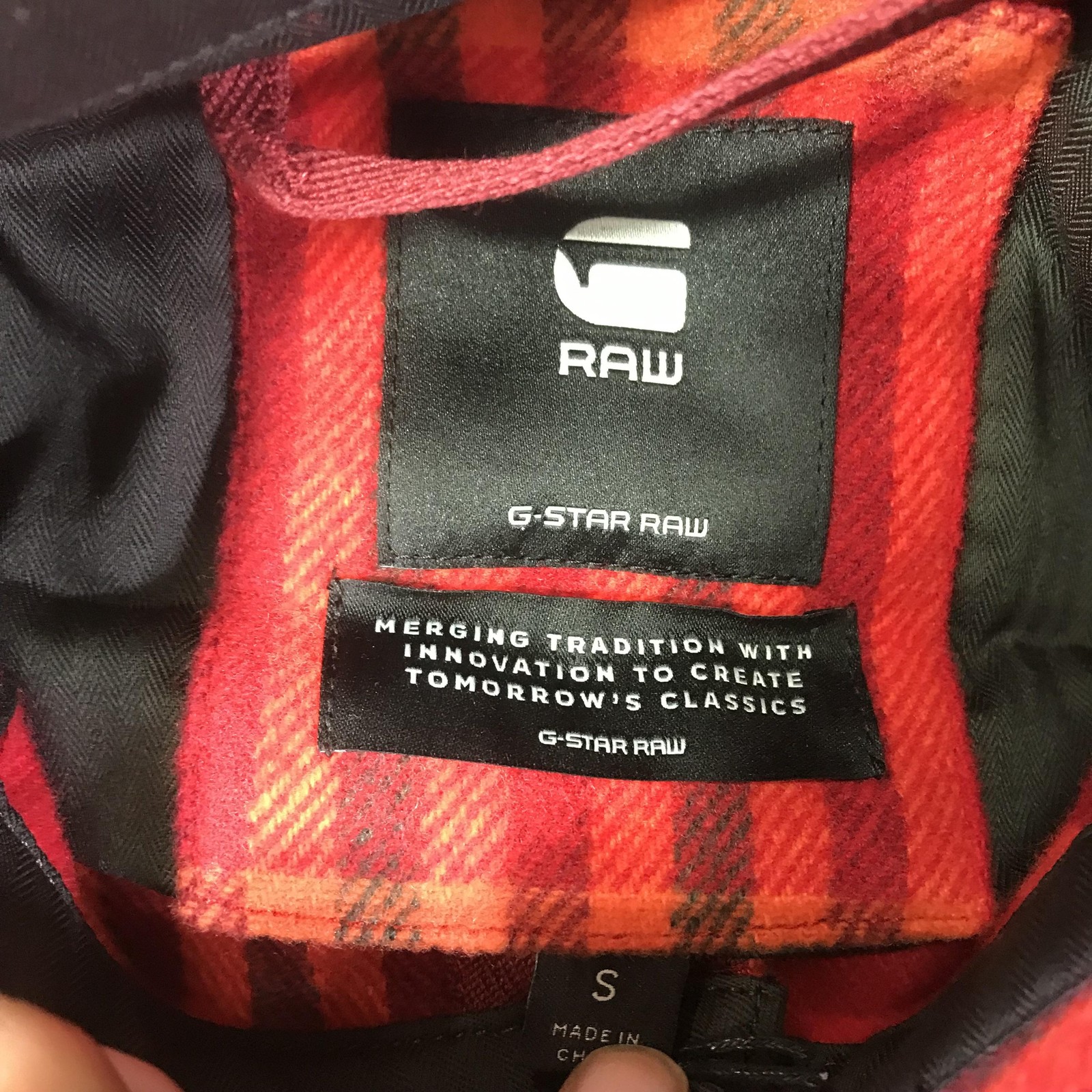 G-Star RAW Jacket Womens Small Plaid Naval Overshirt Wool Blend D20044-C840-6543 image 4