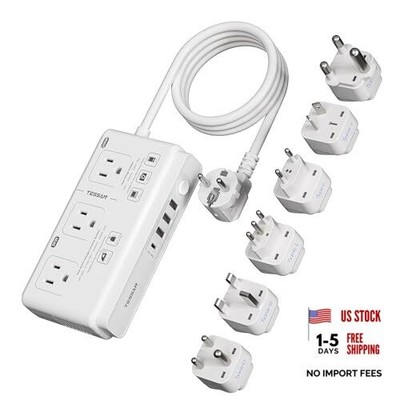 Voltage Converter US to Europe 220 to 110, Universal Travel Adapter 4 Feet