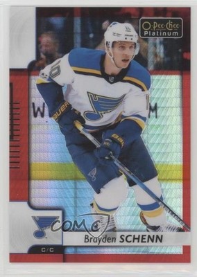 2017-18 O-Pee-Chee Platinum Red Prism 70/199 Brayden Schenn #84 8db
