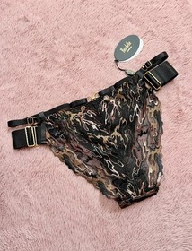 Bordelle Onda Brief Black Bronze size XS NWT