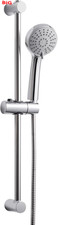 Shower Riser Rail Kit, Shower Slide Bar 60Cm with 3 Modes Shower Head and Hose S