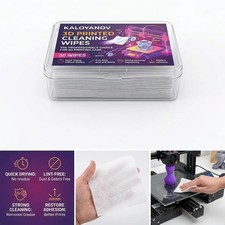 KALOYANOV 30pcs Lint-Free 3D Printer Bed Cleaning Wipes, PEI & Glass Plate Degre