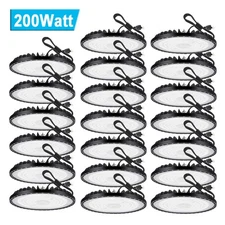 20 Pcs UFO LED High Bay Light 200W Industrial Commercial Factory Shop Gym Light