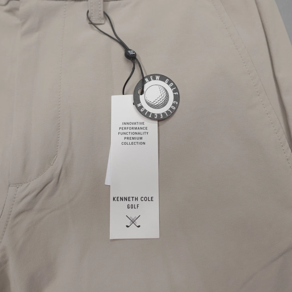 Pantalones de golf Kenneth Cole para hombre elásticos resistentes al agua mezcla de nailon caqui Foto 2 de 4