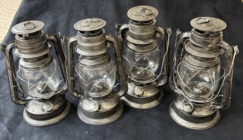 Set Of 4 Grandin Road Halloween Battery Operated Lanterns Parts Only Decorations