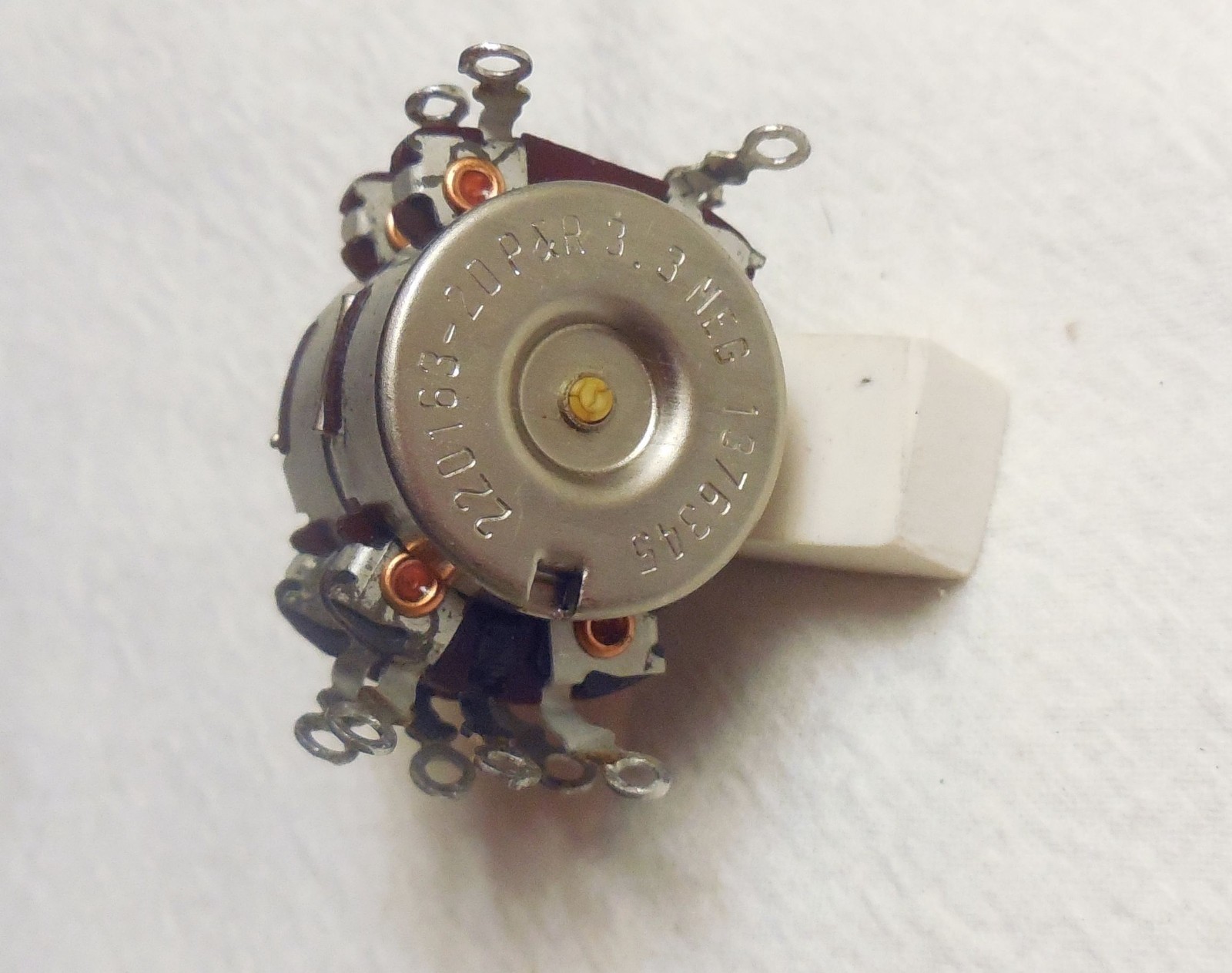 USED Dual 3.3 Meg Audio Potentiometer Taps 400K 2Meg Date 1963