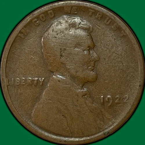 1922-D Weak D Rotated Die Lincoln Wheat Cent Very Good VG Coin #34841