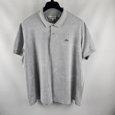 Lacoste Shirt Mens 3XL Gray Speckled Print Motion Quick Dry S/S Polo