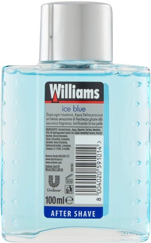 3 PEZZI Aqua Velva dopobarba Williams Ice Blue da 100ml - offerta - Foto 3 di 4