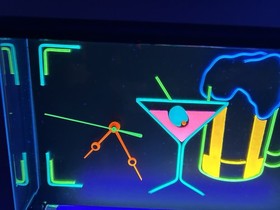 Vtg GEMINI Display Ltd NUON Black Light CLOCK Bar Cocktail made in USA