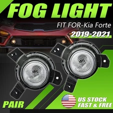 Fog Lights Lamps Assembly DRL Driver and Passenger Side For 2019-2021 Kia Forte