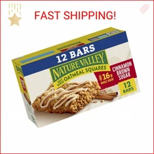 Nature Valley Soft Baked Oatmeal Squares, Cinnamon Brown Sugar, 12 Bars, 14.88 o