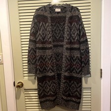 Boho Western Cardigan Medium Universal Thread Cabin Grandpa