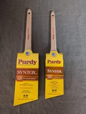 Set Of 2 Purdy Syntox Angular Paint Brushes 2.5" & 2.0"