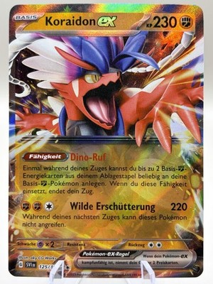 Pokemon Karte Koraidon EX 125/198 Karmesin & Purp Double Rare Near Mint Deutsch