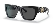 Versace Sunglasses Black Frame, Dark Grey Lenses, 0VE4409 GB1/87 53MM