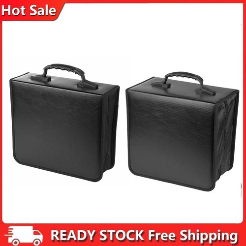 Portable Album Disc Organizer Storage Case PU Leather CD DVD Wallet ...